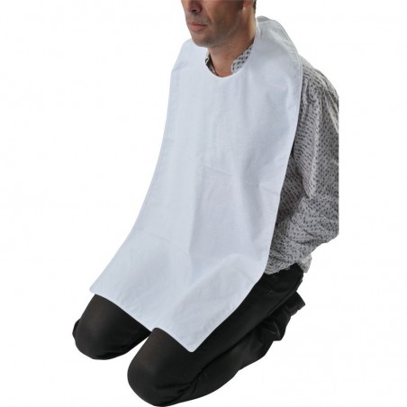 Bavoir adulte imperméable blanc