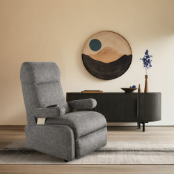 Fauteuil de confort releveur ALTHEA'UP 1moteur Tissu gris chiné